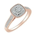 thumbnail image 1 of AFFY 0.29 Carats Round Shape White Natural Diamond Halo Engagement Wedding Ring Solid 14k Rose Gold, 1 of 1