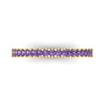 thumbnail image 1 of 0.29 ct Brilliant Princess Cut Simulated Alexandrite 18K Yellow Gold Stackable Band SZ 5.75, 1 of 6