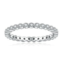 0.29ct Moissanite Engagement Ring 925 Sterling Silver Round Brilliant Cut Halo Diamond Ring Wedding Band Promise Wedding Rings for Women Girls