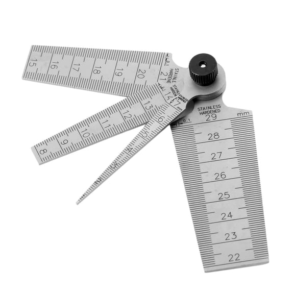 0-29mm Steel Metric Taper Gauge Aperture Scale Wedge Feeler For Drill Hole 4 In 1 Muti-fuction Gap Ruler Measuring Tools