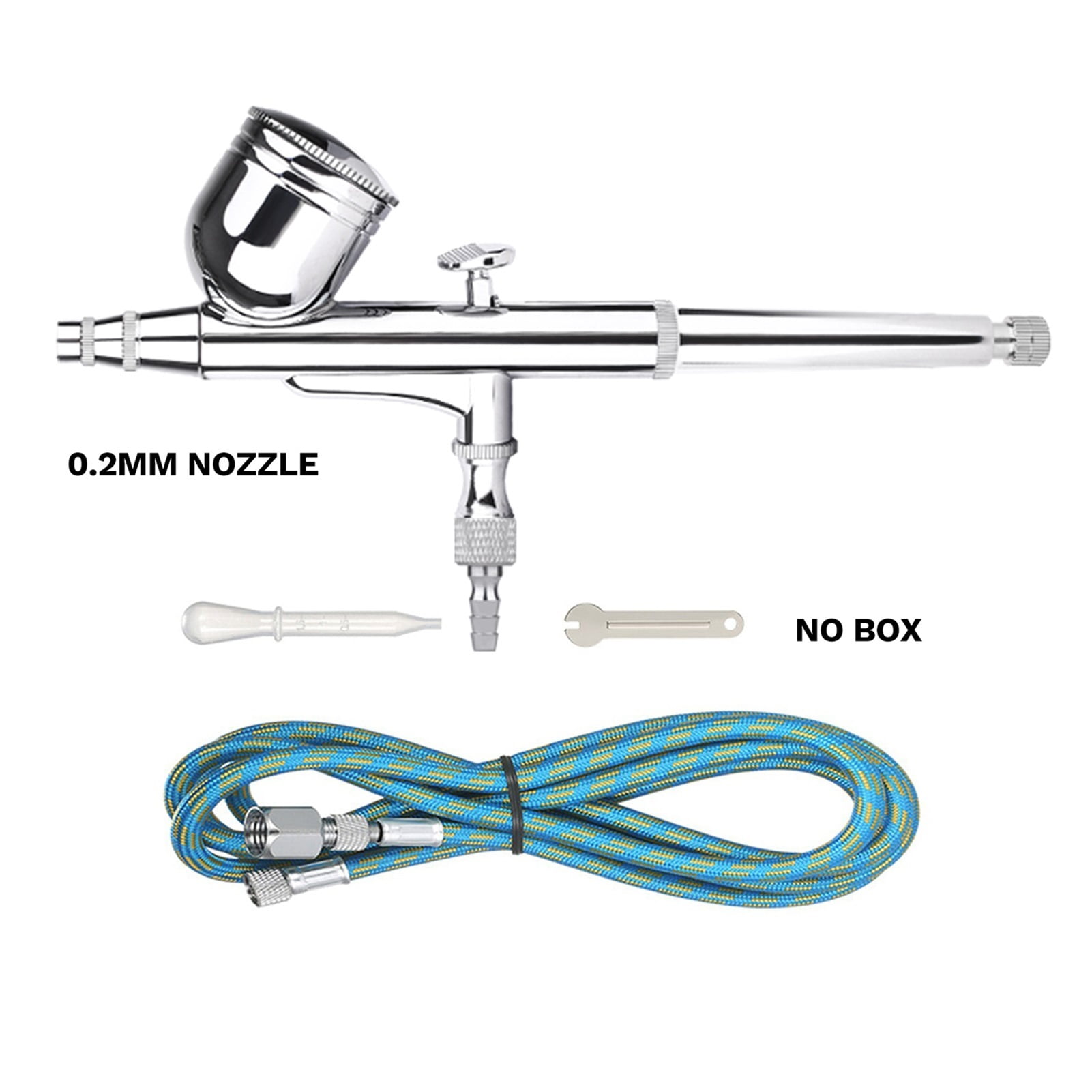 0.2MM Gravity Feed DualAction Airbrush Kit Trigger Spray Gun Sprayer