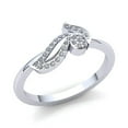 thumbnail image 1 of 0.2ctw Round Brilliant Cut Ladies Bridal Leaf Anniversary Wedding Band Solid 18K Rose, White or Yellow Gold H SI2, 1 of 3