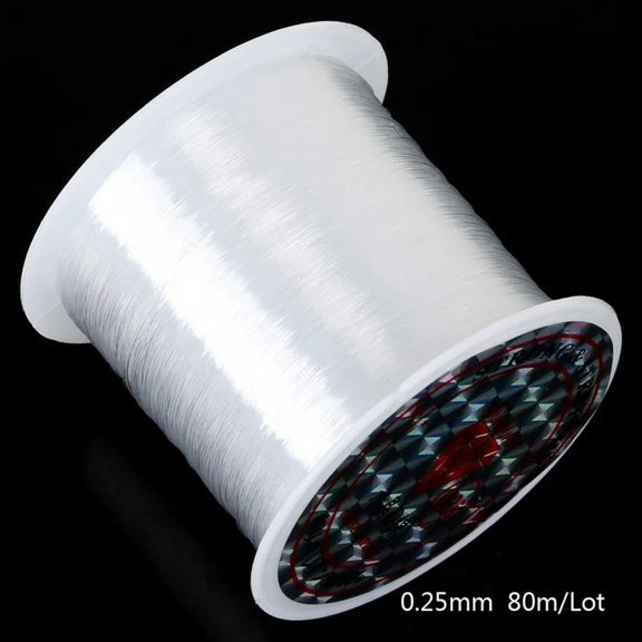 0.2mm/0.25mm/0.3mm/0.35mm/0.4mm Durable Gewelry Accessories Thread Monofilament Non-Stretch Beaded Rope Fishing Line Nylon Strong Fish Lines 0.25MM-80M