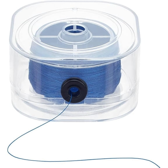 0.2mm Beading Thread 218yards Waxed Cotton Thread String for Seed Beads Sewing Thread Non-Elastic Thread Cord with Organizing Case for Beading Leather Crafting Blue