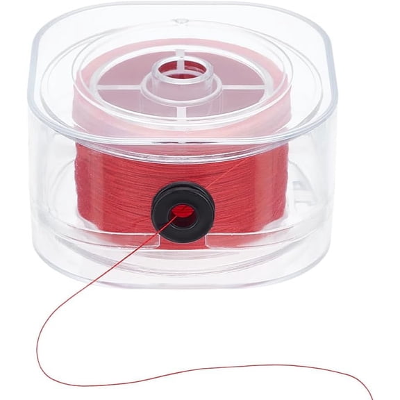0.2mm Beading Thread 218yards Waxed Cotton Thread String for Seed Beads Sewing Thread Non-Elastic Thread Cord with Organizing Case for Beading Jewelry Making Leather Crafting Red 1roll