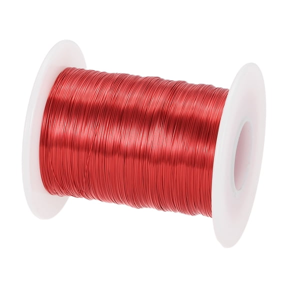 0.2mm Magnet Wire 2346ft (715m) Enameled Copper Wires Magnet Winding Coil 200g 155C for Transformers Inductors, Red