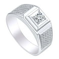 thumbnail image 1 of AFFY 0.3 Carat (Cttw) White Natural Diamond Men's Engagement Ring 14K Solid White Gold (I-J Color, I2-I3 Clarity) Ring Size-11, 1 of 1