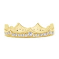 thumbnail image 1 of AFFY 0.3 Cttw Round Shape White Diamond Eternity Crown Ring In 10K Solid Yellow Gold, 1 of 1