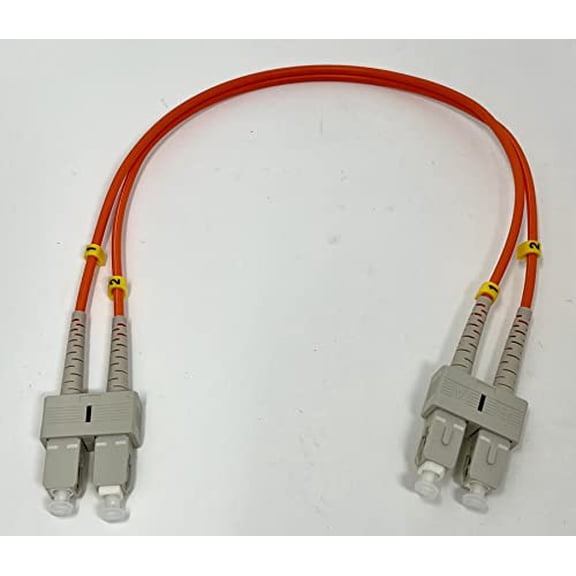 0.3 Meter (1FT) OM1 Multimode Duplex Fiber Optic Cable (62.5/125) - SC to SC - Orange