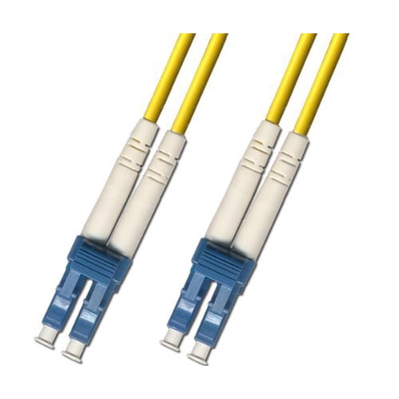 0.3 Meter (1FT) Singlemode Duplex Fiber Optic Cable (9/125) - LC to LC - Yellow