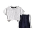 thumbnail image 1 of 0-3 Months Baby Girl Clothes Summer Clothes Baby, Fashion Boy Casual Short Sleeve Round Neck Collar Botton Short Pants Sports Suit, 1 of 5