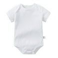 thumbnail image 1 of 0-3 Months Infant Jumpsuit Baby Bodysuits Soft Boy Girl Birthday Romper Bodysuit Short Sleeve Jumpsuit, 1 of 3