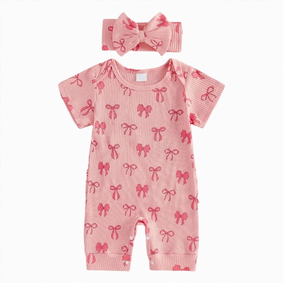 0-3 Months Newborn Baby Bodysuit Footies Romper My First Fathers Day Baby Girl Outfit Romper Jumpsuit Summer Newborn Girl Outfits Clothes Pink Bodysuit Baby Gift