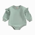 thumbnail image 1 of 0-3 Months Newborn Baby Girl Boy Sweatshirt Romper Long Sleeve Fall Winter Clothes, 1 of 6