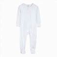 thumbnail image 1 of 0-3 Months Newborn Infant Baby Bodysuits & One-Pieces Footed Long Sleeve Baby Pajamas With Zipper Cotton Infant Sleepers White Rompers Baby Gift, 1 of 9
