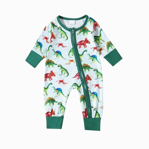 0-3 Months Newborn One-Piece Jumpsuit Baby Girls And Boys Bodysuits With Cute Cartoon Patterns Green Infant Gift