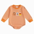 thumbnail image 1 of 0-3 Months Newborn Preemie Sleep & Play One-Piece Bodysuit Baby Girls And Boys Halloween Long Sleeved Dress Bodysuits Orange Rompers Baby Gift, 1 of 4
