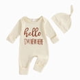 thumbnail image 1 of 0-3 Months Newborn Toddler Unisex Baby Jumpsuit Sleep & Play One-Piece Bodysuit Newborn Outfit Boy Long Sleeve Romper Jumpsuit Preemie Outfit Beige Bodysuit Baby Fall Winter Gift, 1 of 6