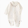 thumbnail image 1 of 0-3 Months Newborn Unisex Baby Jumpsuit Pure Long Sleeve Baby Outfit Sleep & Play One-Piece Bodysuit Newborns Everyday Wear, 1 of 8