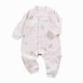 thumbnail image 1 of 0-3 Newborn Preemie Baby Bodysuit Boy Girl Climbing Suit Baby And Winter Clothing Baby Crawling Long Sleeve Romper Khaki Bodysuit Baby Gift, 1 of 5