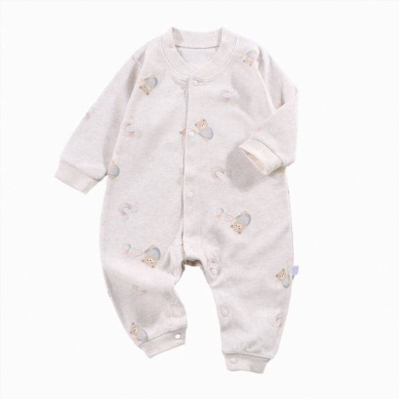0-3 Newborn Preemie Baby Bodysuit Boy Girl Climbing Suit Baby And Winter Clothing Baby Crawling Long Sleeve Romper Khaki Bodysuit Baby Gift