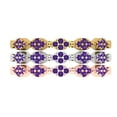 thumbnail image 1 of 0.3 ct Brilliant Round Cut Natural Amethyst 18K White/Rose/Yellow Gold Stackable Band SZ 7.25, 1 of 6