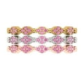 thumbnail image 1 of 0.3 ct Brilliant Round Cut Simulated Pink Diamond 18K White/Rose/Yellow Gold Stackable Band SZ 9.5, 1 of 6