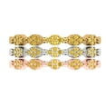 thumbnail image 1 of 0.3 ct Brilliant Round Cut Simulated Yellow Diamond 14k White/Rose/Yellow Gold Stackable Band SZ 5.75, 1 of 6