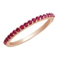 thumbnail image 1 of AFFY (0.3 cttw) Simulated Pink Sapphire Wedding Engagement Eternity Band Ring In 14k Rose Gold With Ring Size 14, 1 of 1