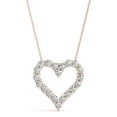 thumbnail image 1 of 0.30 CT Diamond 14K Gold Heart Pendant With 18" Box Chain, 1 of 3