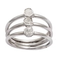 thumbnail image 1 of 0.30 CTW Natural Diamond Polki Multi Band Ring 925 Sterling Silver Women Mother's Day Gift Jewelry, 1 of 2