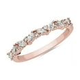 thumbnail image 1 of 0.30 Carat Brilliant Marquise Cut Real Diamond Elegant Wedding Eternity Band for Women Solid 14K Rose Gold Size 10, 1 of 7