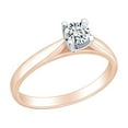 thumbnail image 1 of AFFY 0.30 Carat (Ctw) Round Cut White Natural Diamond 4-Prong Solitaire Engagement Ring In 14k Solid Rose Gold Ring Size-7.5, 1 of 1
