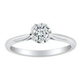 thumbnail image 1 of AFFY 0.30 Carat (Ctw) Round Shape White Natural Diamond Solitaire Engagement Ring In 14k Solid White Gold Ring Size-7, 1 of 1