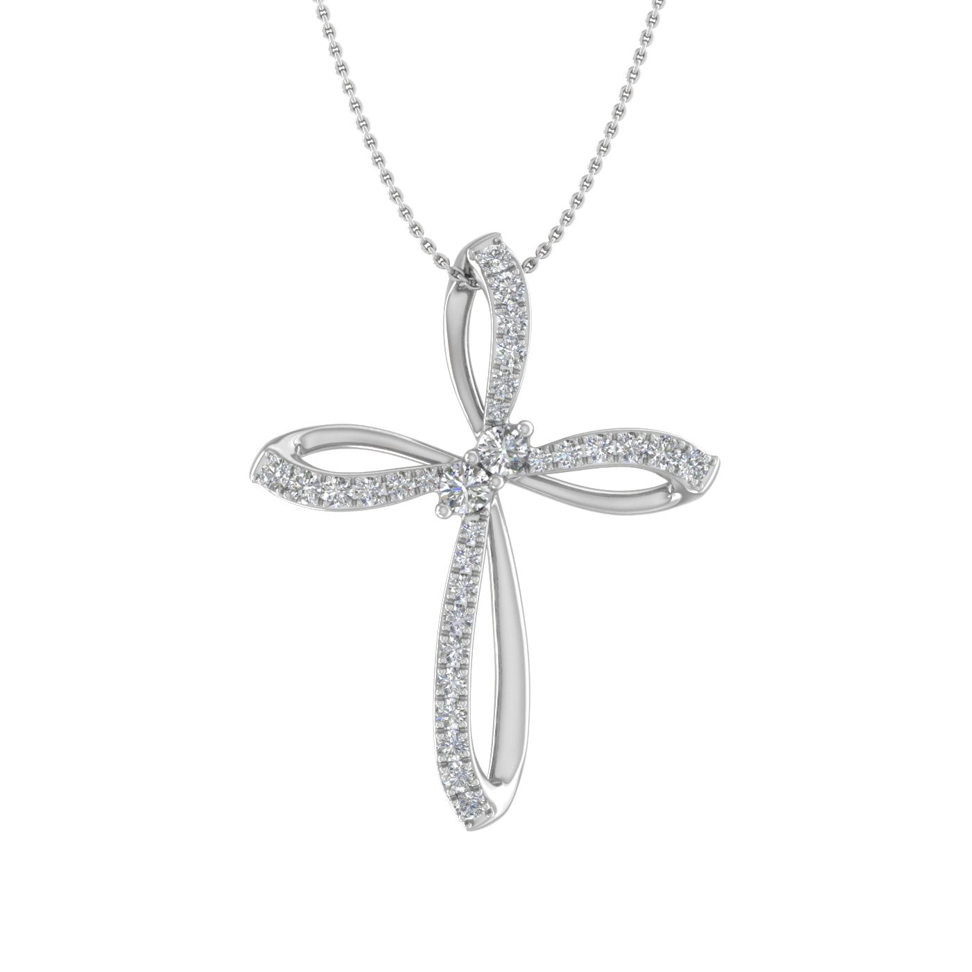 Divinity Cross Pendant, Silver Cross Necklace Pendant