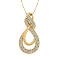 thumbnail image 1 of 0.30 Carat Diamond Drop Shaped Infinity Pendant Necklace in 10K Yellow Gold, 1 of 4