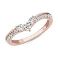 thumbnail image 1 of 0.30 Carat Excellent Pear Cut Natural Diamond Unique Eternity Band for Women Solid 18K Rose Gold Size 8.5, 1 of 7