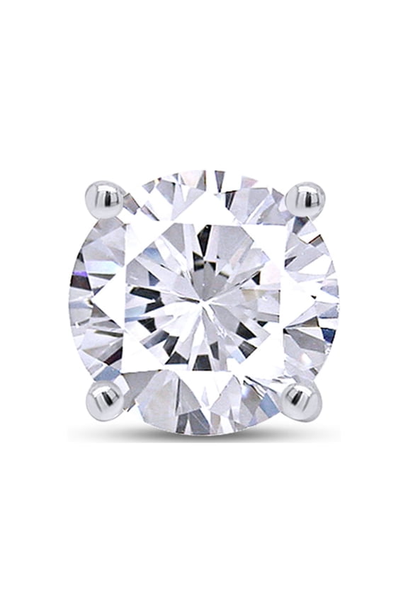 0.30 Carat Lab Grown Diamond Single Stud Earring in 14k White Gold (E-F, VS1-VS2) 4-Prong Basket Screw Back