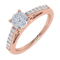 thumbnail image 1 of 0.30 Carat Prong Set Diamond Engagement Ring in 14K Rose Gold (Ring Size 9), 1 of 5