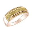 thumbnail image 1 of AFFY 0.30 Carat Round Shape Yellow Natural Diamond Men's Wedding Band Ring 10K Solid Gold, 1 of 1
