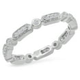 thumbnail image 1 of 0.30 Carat (ctw) 18K White Gold Round White Diamond Ladies Vintage Style Anniversary Wedding Eternity Stackable Band 1/3, 1 of 1