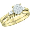 thumbnail image 1 of 0.30 Carat (ctw) 18K Yellow Gold Princess Round & Baguette White Diamond Ladies Engagement Ring Soliel Bridal Set 1/3 CT, 1 of 1