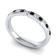 thumbnail image 1 of 0.30 Ct Beautiful Round Cut Natural Diamond Black Onyx Gemstone Engagement Eternity Band for Ladies Solid 18K White Gold Size 11 by Diamond-Capitals, 1 of 8