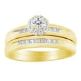 thumbnail image 1 of AFFY (0.30 Ct) Round Shape White Natural Diamond Solitaire Wedding Ring Set In 10k Yellow Gold Ring Size-5, 1 of 2