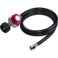 thumbnail image 1 of 0-30 PSI Adjustable Propane Regulator with 4 Feet QCC1/Type1 Hose - Fits for Propane Burner Turkey Fryer Smoker and More Appliances - Safety Certified, 1 of 4