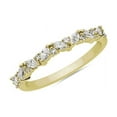 thumbnail image 1 of 0.30 T.C.W Brilliant Marquise Cut Natural Diamond Latest Design with Accents Engagement Eternity Band for Women Solid 18K Yellow Gold Size 3, 1 of 7