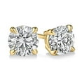 thumbnail image 1 of (0.30 carat) 14K Yellow Gold Round Diamond Stud Earrings in I2 Clarity, 1 of 5