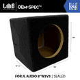 thumbnail image 1 of 0.30 ft³ Sealed MDF Enclosure Box for Single JL Audio 8" W3v3 (8W3v3) Sub Woofer, 1 of 5