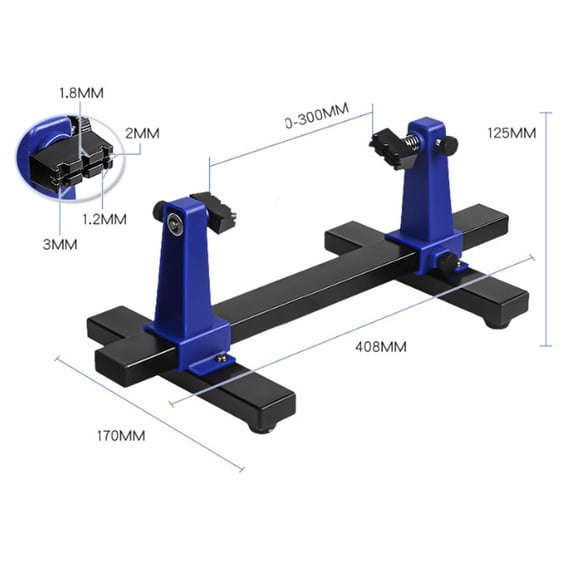 0-300mm Adjustable PCB Holder For 360 Rotation Board Soldering Stand Clamp