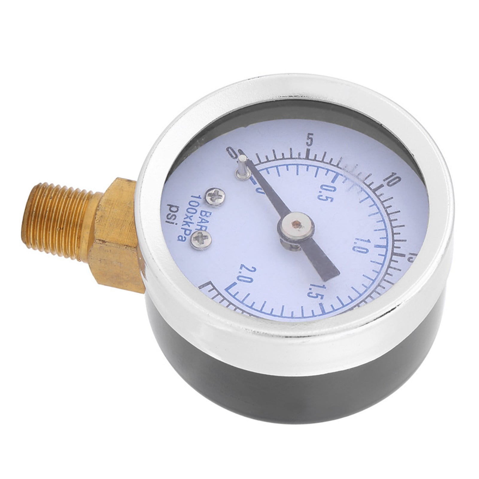 030psi 02bar Hydraulic , Manometer 3 Bar Water Pressure Gauge 0.5 Bar
